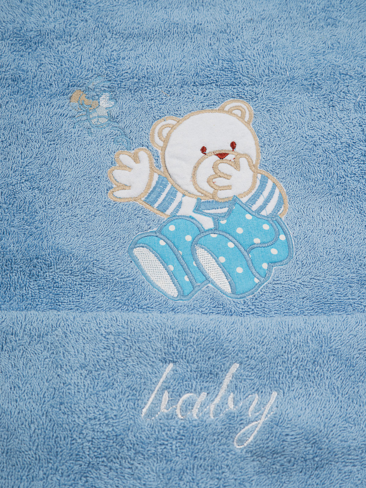 112-2-33.jpg Σετ πετσέτες κεντητές Bear 04 Blue/Blue SUNSHINEHOME - Image 1