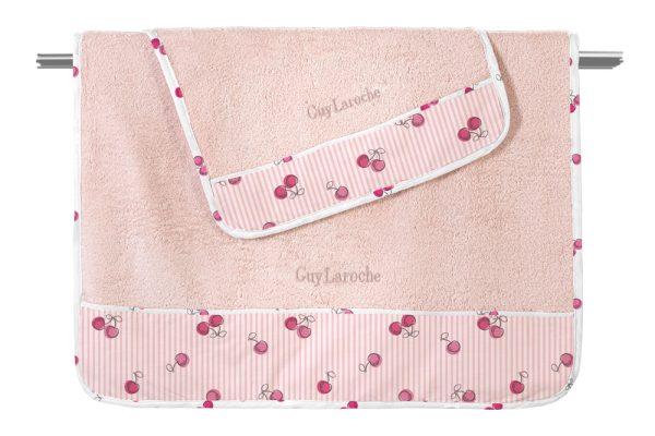 Σετ 2τμχ Βρεφικές Πετσέτες Cherries της Guy Laroche (100% Cotton)