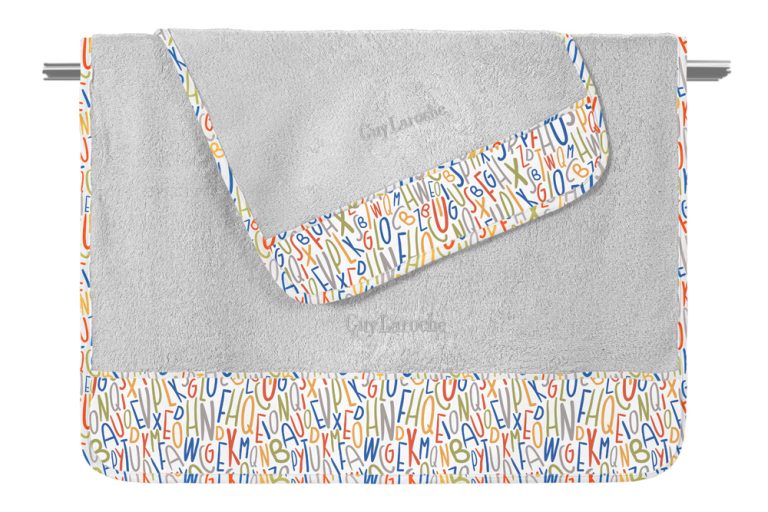 1122092224026.jpg Σετ 2τμχ Βρεφικές Πετσέτες Letters Multi της Guy Laroche (100% Cotton) - Image 1