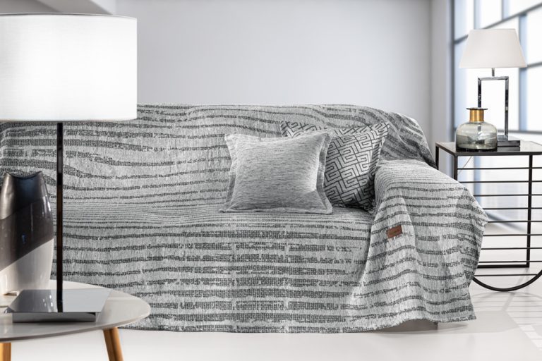 Ριχτάρι Καναπέ Sydney Silver (Τριθέσιος) 180x300 της Guy Laroche (37% cotton-21%polyester-42% acrylic) - Image 1