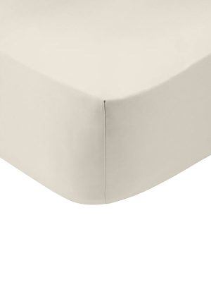 Κατωσέντονο Cotton Feelings με λάστιχο 108 Ecru Υπέρδιπλο (180x200+30) SUNSHINEHOME