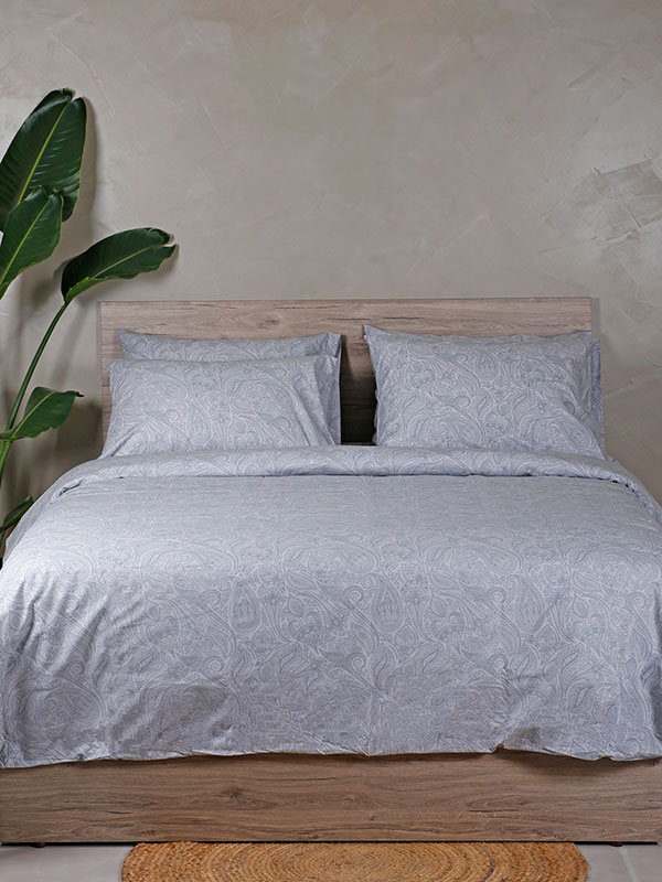Σετ Σεντόνια Cotton Feelings 2040 Grey Μονό με λάστιχο(105x205+30) SUNSHINEHOME