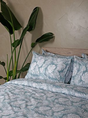 Σετ Σεντόνια Cotton Feelings 2038 Aqua Μονό με λάστιχο(105x205+30) SUNSHINEHOME - Image 2