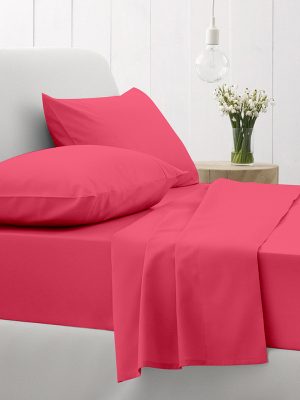 Σετ Σεντόνια Cotton Feelings 112 Fuchsia Μονό με λάστιχο(105x205+30) SUNSHINEHOME