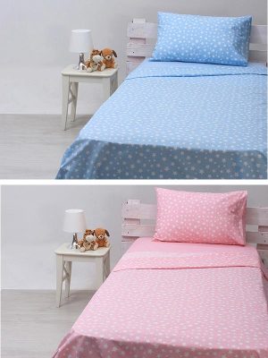 Σετ Σεντόνια cotton feelings 22 Pink Μονό με λάστιχο(105x205+30) SUNSHINEHOME - Image 2