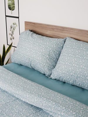 Σετ Σεντόνια Cotton Feelings 920 Aqua Διπλό (200x270) SUNSHINEHOME - Image 2