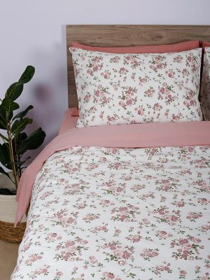 Σετ Σεντόνια Cotton Feelings 929 Pink Υπέρδιπλο με λάστιχο (170x205+30) SUNSHINEHOME - Image 3