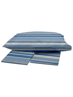Σετ Σεντόνια Menta Εμπριμέ 550 Blue Μονο (160x250) SUNSHINEHOME - Image 2
