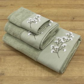 LINO ΣΕΤ ΠΕΤΣΕΤΕΣ BLOM OLIVE 3ΤΜΧ 100% Βαμβάκι - Image 3