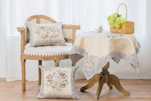Καρέ PLS-TB1217 (Στόφα-Jacquard) Grey 100% jacquard pol 100x100 Liolios Home