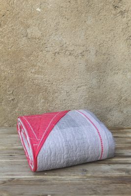 Κουβερλί Υπέρδιπλο - Plaid Gray της Kocoon Home 100% Cotton, 144 T.C. Υπέρδιπλο 220x245