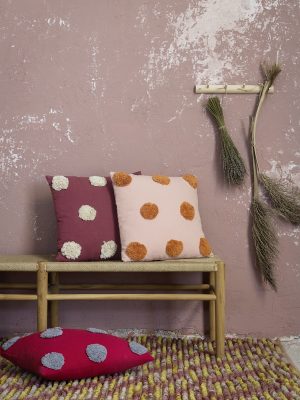 Διακοσμητικό μαξιλάρι 45x45 - Borla Wine Red της Nima Home 100% Cotton Μαξιλάρι 45x45