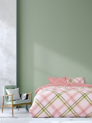 Κουβερλί Μονό - Cube Pink της Kocoon Home 50% Cotton - 50% Polyester, 144 T.C. Μονό 160x240