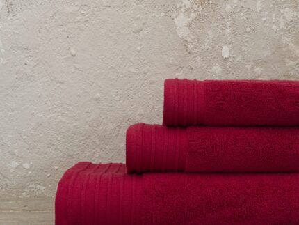 Πετσέτα 40x60 Feel Fresh - Ruby Red της Nima Home 100% Zero Twist Cotton, 500 gsm Χεριών 40x60