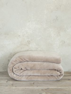 Κουβέρτα Βελουτέ Μονή 160x220 Coperta - Nude της Nima Home Velour, 100% Polyester Μονή 160x220
