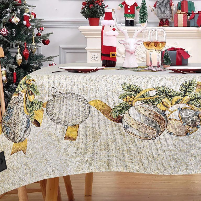 ΧΡΙΣΤΟΥΓΕΝΝΙΑΤΙΚΟ ΤΡΑΠΕΖΟΜΑΝΤΗΛΟ CANDELA 160X160 60% Βαμβάκι 40% Πολυέστερ - Image 1