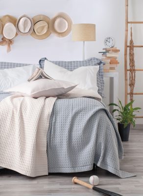 LEXY - ΚΟΥΒΕΡΤΑ ΠΙΚΕ ΣΑΠΙΟ ΜΗΛΟ ΥΠΕΡΔΙΠΛΟ (230X250) ΥΠΕΡΔΙΠΛΟ (230X250) 100% ΒΑΜΒΑΚΙ Rythmos - Image 2