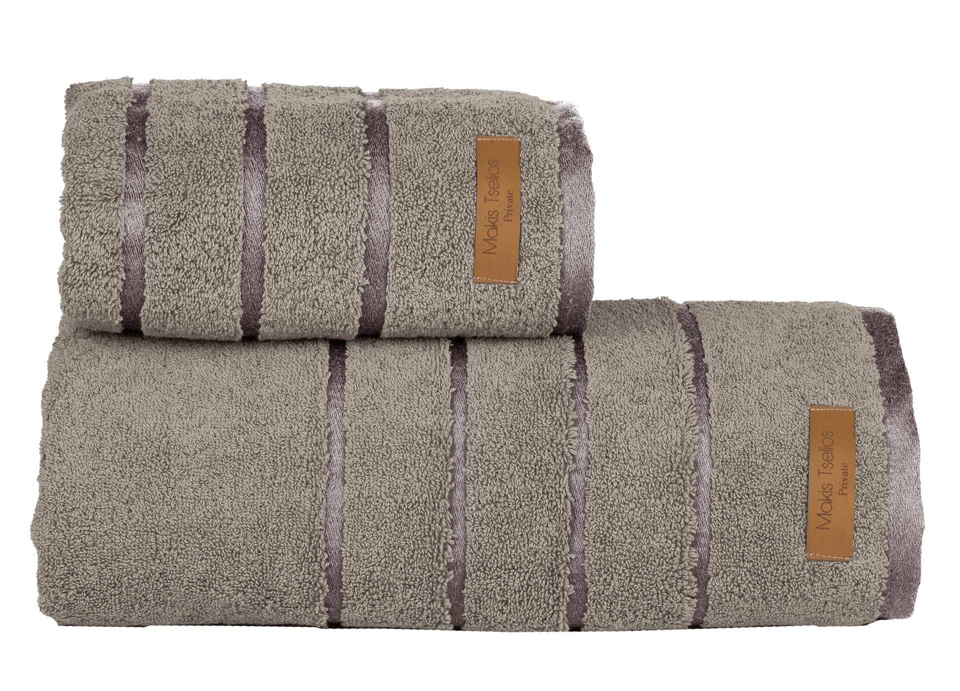 PRIVE-SILVER-1.jpg ΠΕΤΣΕΤΑ ΜΠΑΝΙΟΥ PRIVE SILVER 90X150 100% COTTON Makis Tselios - Image 1