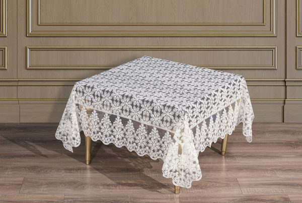LUX DAISY-2 Χειροποίητο κέντημα σε τούλι 70x160 Liolios Home