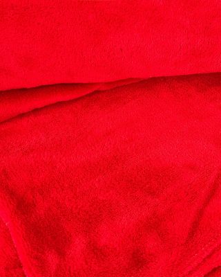 Βελουτέ Κουβέρτα Fleece Μετρίου Πάχους Arctic Καναπέ | 120x160cm Κόκκινο της Pennie - Image 2