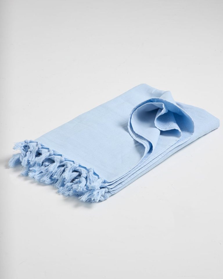 Βαμβακερή Πετσέτα Διπλής Όψης με Κρόσσια Klima σε 8 Αποχρώσεις 90x170cm Θαλάσσης | 90x170cm Γαλάζιο της Pennie - Image 3