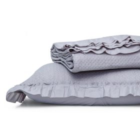 Κουβερλί Σετ Anne Μονό 160 x 220 cm + 50 x 70 cm  100% Πολυέστερ Ροζ BOREA - Image 7