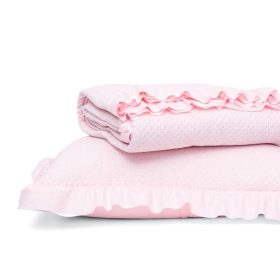 Κουβερλί Σετ Anne Μονό 160 x 220 cm + 50 x 70 cm  100% Πολυέστερ Ροζ BOREA - Image 3