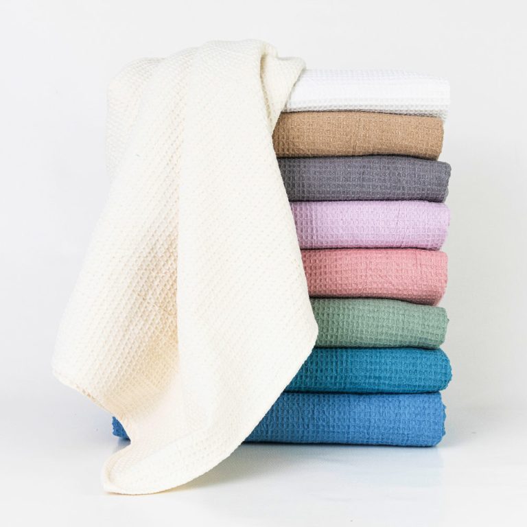 Κουβέρτα Πικέ Waffle Μονή 160 x 260 cm  80% Βαμβάκι-20% Viscose Πετρόλ BOREA - Image 5