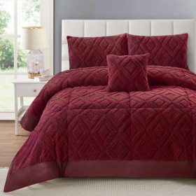 Κουβερτοπάπλωμα Rhombus Υπέρδιπλο 220 x 240 cm 100% Πολυέστερ Μαύρο BOREA