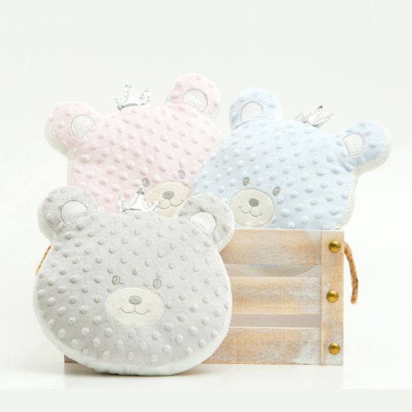 Μαξιλάρι Διακοσμητικό Angel Bear 30 x 25 cm  100% Πολυέστερ Γκρι BOREA