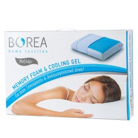 Μαξιλάρι Ύπνου Memory Foam Medium 60 x 40 x 12 cm  100% Πολυέστερ Λευκό BOREA