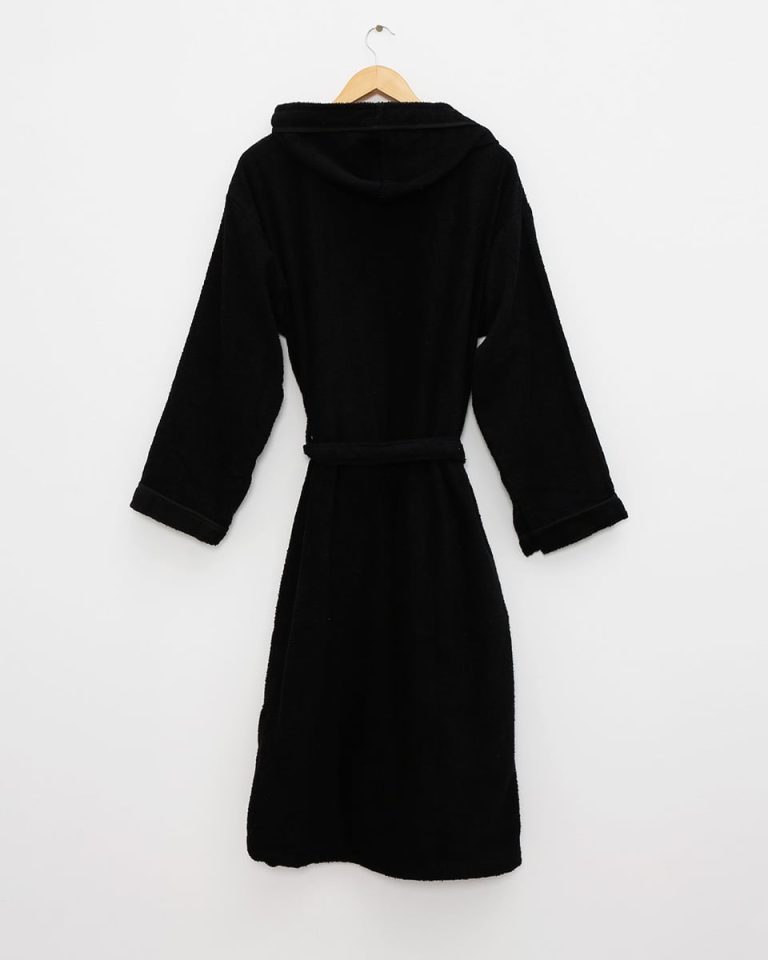 Βαμβακερό Μπουρνούζι με Κουκούλα & Ρέλι Oh Lala Small Μαύρο της Pennie - Image 2