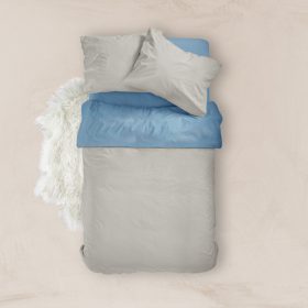 Παπλωματοθήκη Μονόχρωμη Solid Υπέρδιπλη 220 x 240 cm  100% Βαμβάκι Καφέ-Μπεζ BOREA - Image 11