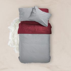 Παπλωματοθήκη Μονόχρωμη Solid Υπέρδιπλη 220 x 240 cm  100% Βαμβάκι Καφέ-Μαύρο BOREA - Image 17