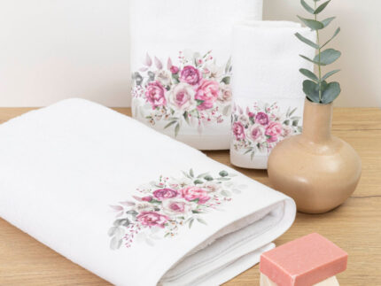 Πετσέτες Σετ 2ΤΜΧ Agnes 50 x 90 / 30 x 50 cm  100% Βαμβάκι Λευκό BOREA