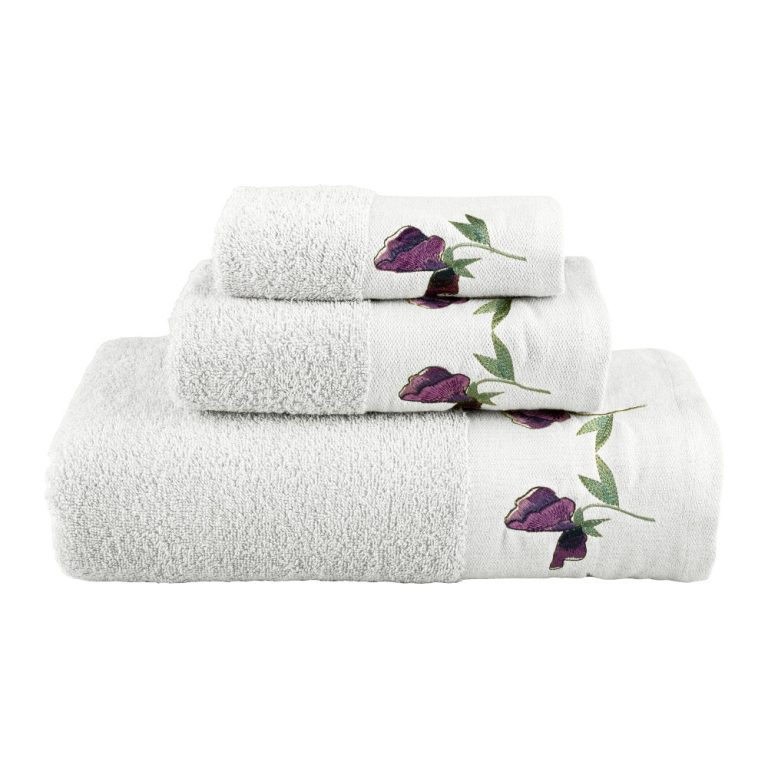 Πετσέτες Σετ 3ΤΜΧ Sweet Pea 70 x 140 / 50 x 90 / 30 x 50 cm  100% Βαμβάκι Εκρού BOREA - Image 8