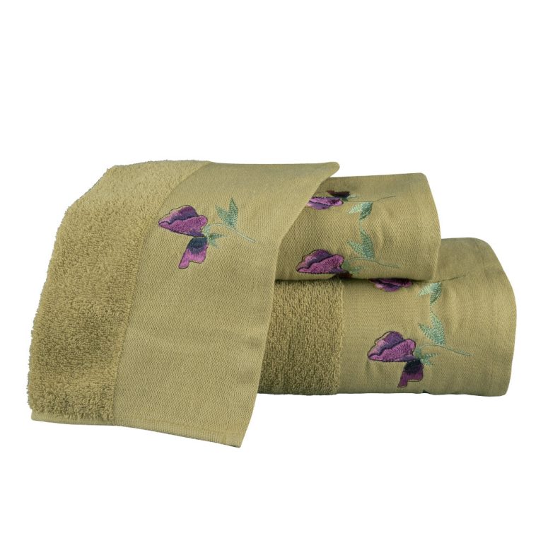 Πετσέτες Σετ 3ΤΜΧ Sweet Pea 70 x 140 / 50 x 90 / 30 x 50 cm  100% Βαμβάκι Εκρού BOREA - Image 3