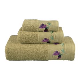 Πετσέτες Σετ 3ΤΜΧ Sweet Pea 70 x 140 / 50 x 90 / 30 x 50 cm  100% Βαμβάκι Εκρού BOREA - Image 4