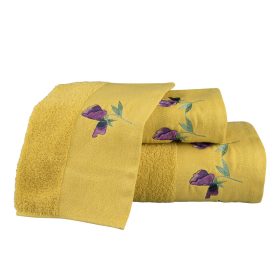 Πετσέτες Σετ 3ΤΜΧ Sweet Pea 70 x 140 / 50 x 90 / 30 x 50 cm  100% Βαμβάκι Εκρού BOREA - Image 5