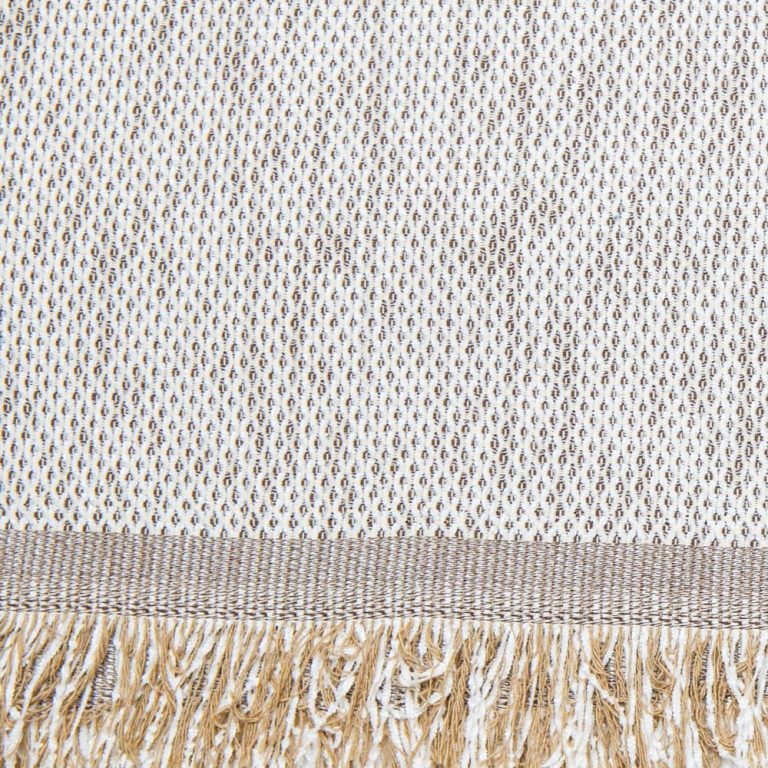 Ριχτάρι Πολυθρόνας 4 Season 180 x 150 cm  50% Σενίλ -50% Βαμβάκι Εκρού BOREA - Image 12