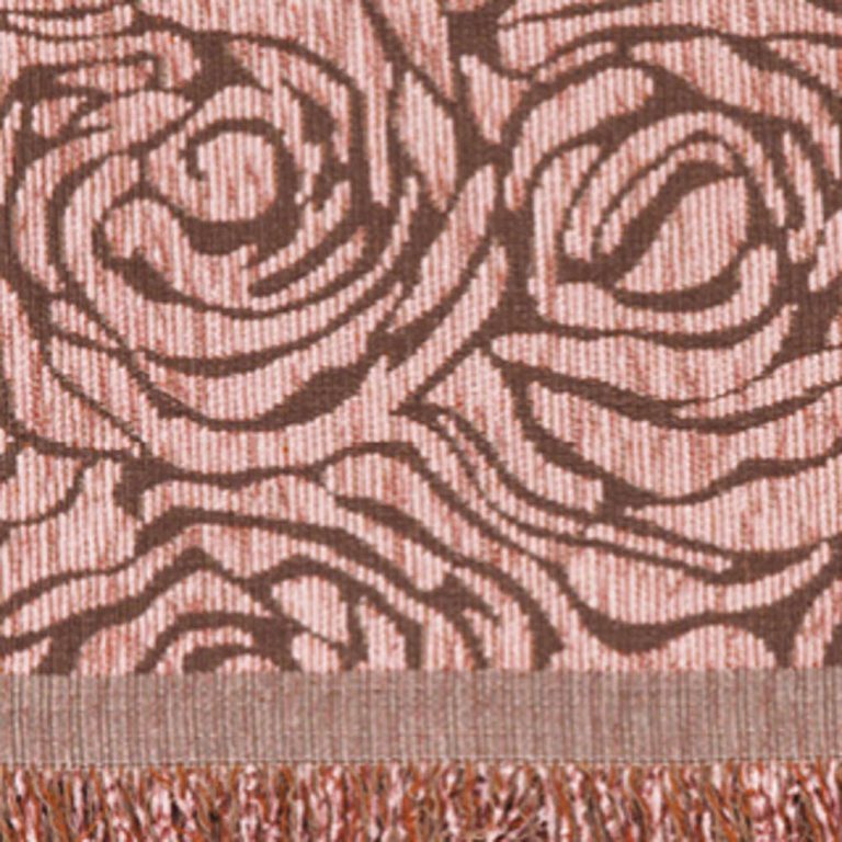 Ριχτάρι Σενίλ Διθέσιο Roses 180 x 250 cm  100% Πολυέστερ Ροζέ BOREA - Image 4