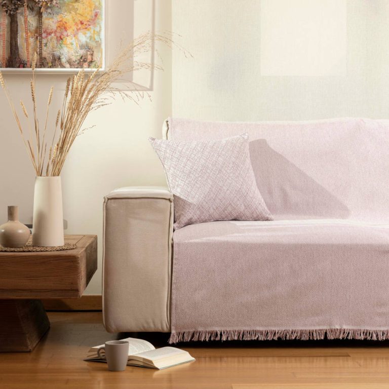 Ριχτάρι Βαμβακερό Τριθέσιο Aztek 180 x 300 cm  100% Βαμβάκι Γκρι BOREA - Image 1