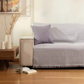 Ριχτάρι Βαμβακερό Τριθέσιο Ikat 180 x 300 cm 100% Βαμβάκι Γκρι BOREA - Image 3