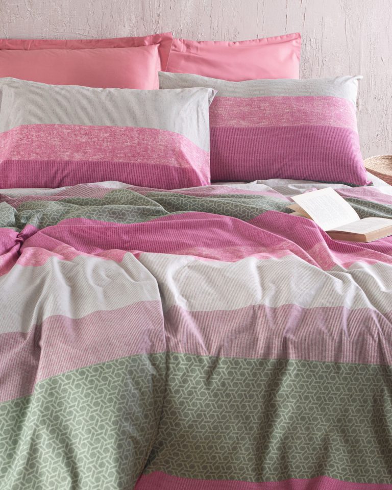 ROBIN ΡΟΖ - ΣΕΤ ΣΕΝΤΟΝΙΑ NEXT ΥΠΕΡΔΙΠΛΟ ΜΕ ΛΑΣΤΙΧΟ (230X260, 165X205+25) ΥΠΕΡΔΙΠΛΟ ΜΕ ΛΑΣΤΙΧΟ (230X260, 165X205+25) 50% ΒΑΜΒΑΚΙ - 50% ΠΟΛΥΕΣΤΕΡΑΣ Rythmos - Image 2