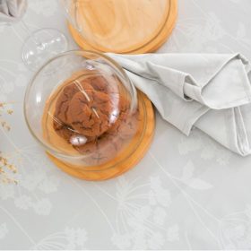 Τραπεζομάντηλο Βελονάκι Ηρώ 140 x 220 cm + (8) 45 x 45 cm  100% Βαμβάκι Λευκό BOREA - Image 2