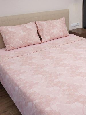 Σετ Σεντόνια Cotton Feelings 2032 Pink Υπέρδιπλο (235x270) SUNSHINEHOME