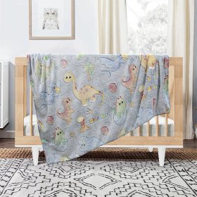 LINO ΚΟΥΒΕΡΤΑ FLEECE ΦΩΣΦΟΡΙΖΕ VOLCANO GREY-CIEL 110X150 100% Πολυέστερ - Image 3