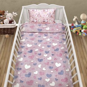 LINO ΚΟΥΒΕΡΤΑ FLEECE ΦΩΣΦΟΡΙΖΕ HERZ PINK 110X150 100% Πολυέστερ - Image 2