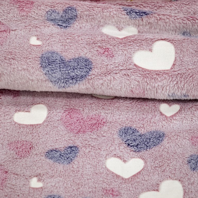 LINO ΚΟΥΒΕΡΤΑ FLEECE ΦΩΣΦΟΡΙΖΕ HERZ PINK 110X150 100% Πολυέστερ - Image 4