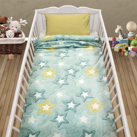 LINO ΚΟΥΒΕΡΤΑ FLEECE ΦΩΣΦΟΡΙΖΕ STER MINT 110X150 100% Πολυέστερ - Image 2